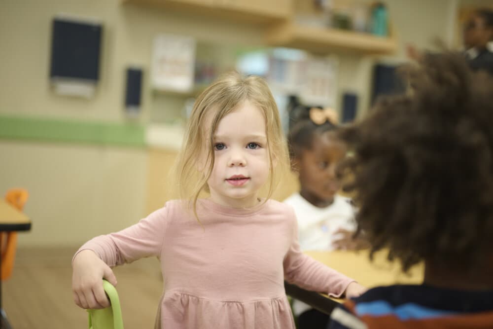 preschool child sitting